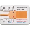 1Pc Brown Depth Gauge Tire Bearing Tape Measure 0-20 mm,