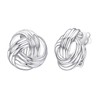 JOLCHIF Silver Love Knot Clip On Earrings for Women Non