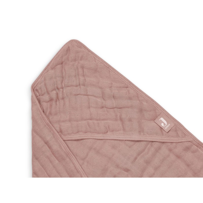 Jollein Hooded Towel Wrinkled 75 x 75 cm Rosewood