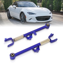 AJP Distributors Rear Lower Suspension Adjustable Toe Control Arms Rod LCA Set Blue Compatible/Replacement For Miata MX-5 ND MX5 2016 2017 2018 2019 2020 2021 2022 2023 2024 16 17 18 19 20 21 22 23 24