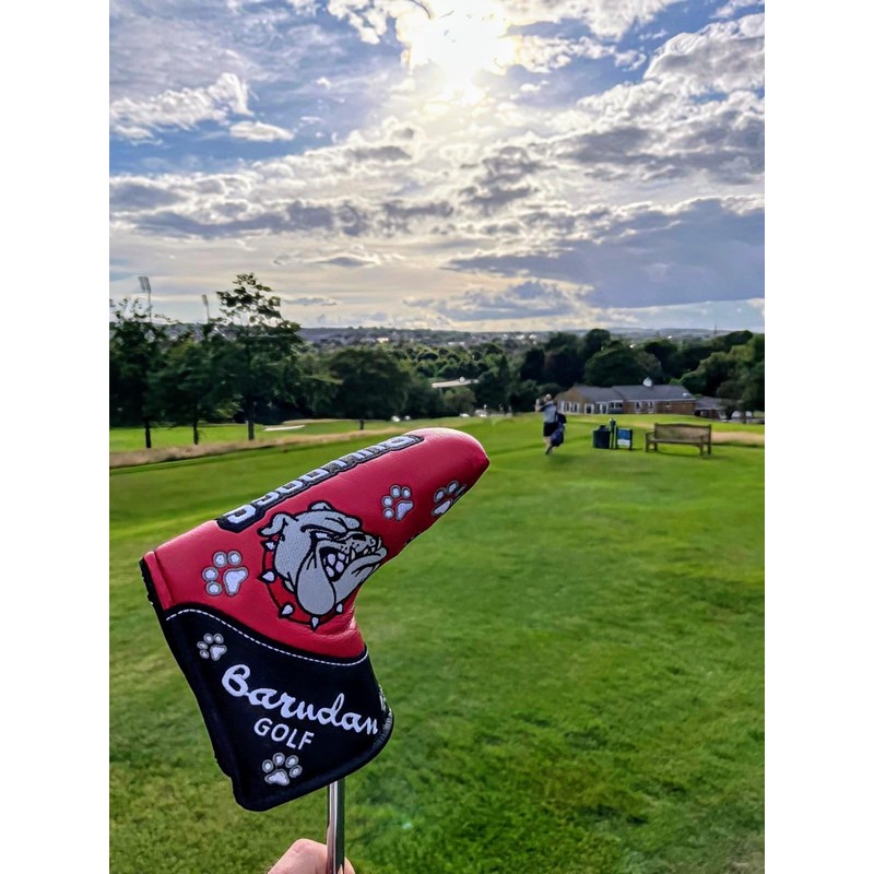 Bulldogs Golf Blade Putter Cover Red & Black With Magnetic