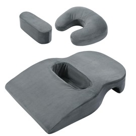 MABOZOO Face Down Prone Pillow, Massage Pillow with Headrest and Removable Chest Cushion, Face Down Massage Cushion for Sleeping, Massage