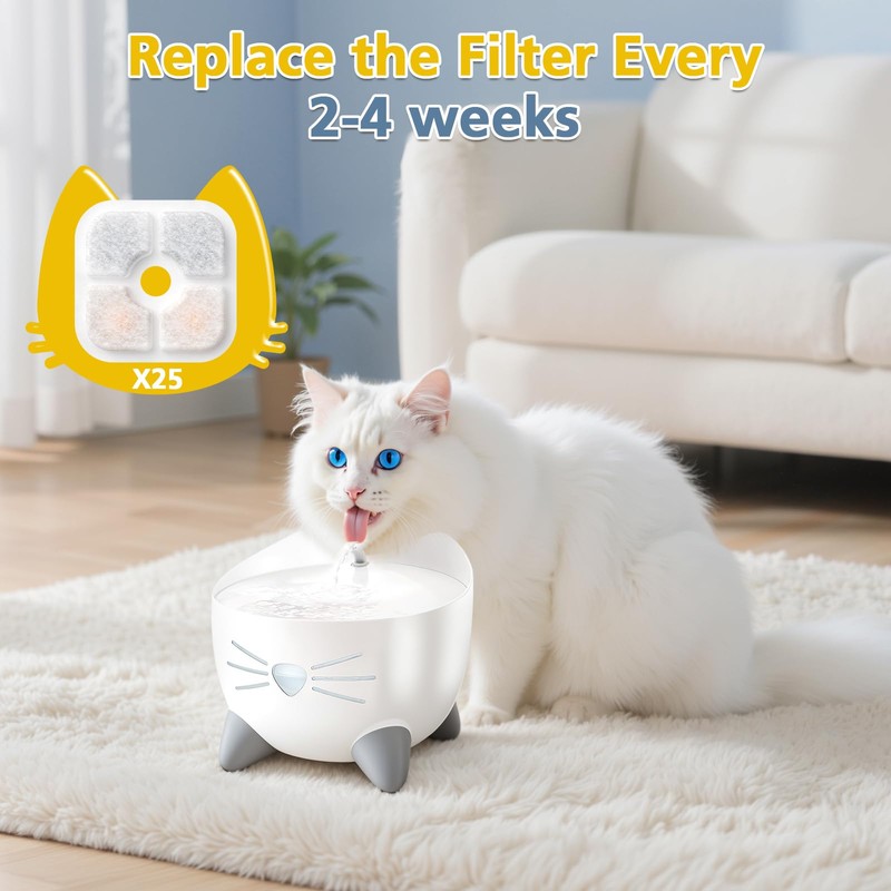 25pcs cat Filters Compatible with catit pixi Water Fountain Filter
