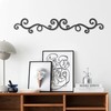 OYEFLY Metal Scroll Wall Art Decor,Rustic Iron Wall Medallion (style