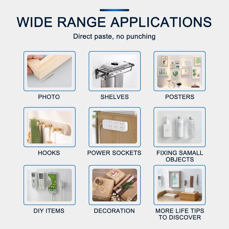 Heavy Duty(9.85FT), Nano Double Sided Adhesive Tape, Clear Mounting Tape