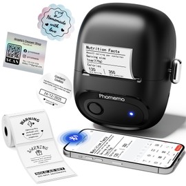 Phomemo Label Maker, M160 Portable Bluetooth Label Printer with 300+ Templates, 2 Inch Barcode Label Makers for Small Business, Address, Mailing, Logo, Clothing, Sticker Printer for Phone& PC