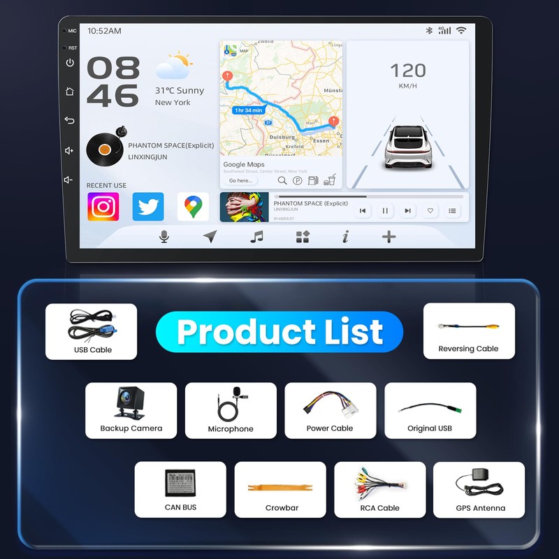 Car Radio for Honda CRV 2012-2016: 4Core Car Stereo Upgrade