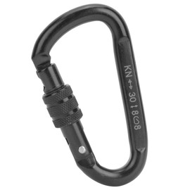 Keenso 30KN Carbon Steel Outdoor Heavy Duty Mosquetón de Alpinismo Escalada en Roca Cerradura Principal Hebilla de Seguridad Mosquetones de Escalada Negro Otros Deportes Extremos