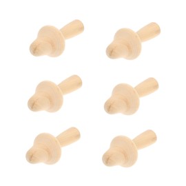 jojofuny 6 Pcs Unfinished Wooden Mushroom Pegs Painting DIY Craft Supplies Desktop Decorations Durable Odor Materials Simple Design for Creative Play and Party Adornments