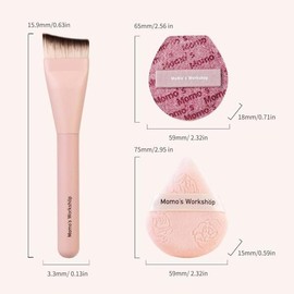 모모의 워크샵 로지 리버리 트리오 메이크업 에디 스펀지 브러시 세트 데님 로즈 U2013 Momo's Workshop Logi Liverry Trio Makeup Edit Sponge Brush Set Denim Rose U2013 [A]