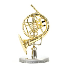 Sunrise Sound House Miniature Musical Instrument French Horn 1/12 Gold