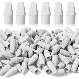 Mr. Pen - Borrador de lápiz, 120 piezas, tapas de goma blancas, gomas de borrar de lápiz blancas