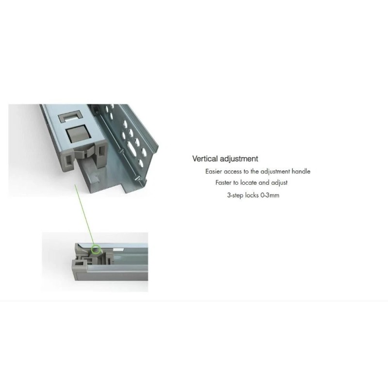 FGV 12 inch Soft-Close Undermount Drawer Slides with Height Adjustment