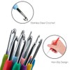 41Pack Crochet Hooks Set,Knitting Accessories Tools with Case,Aluminum Knitting Needle,Ergonomic