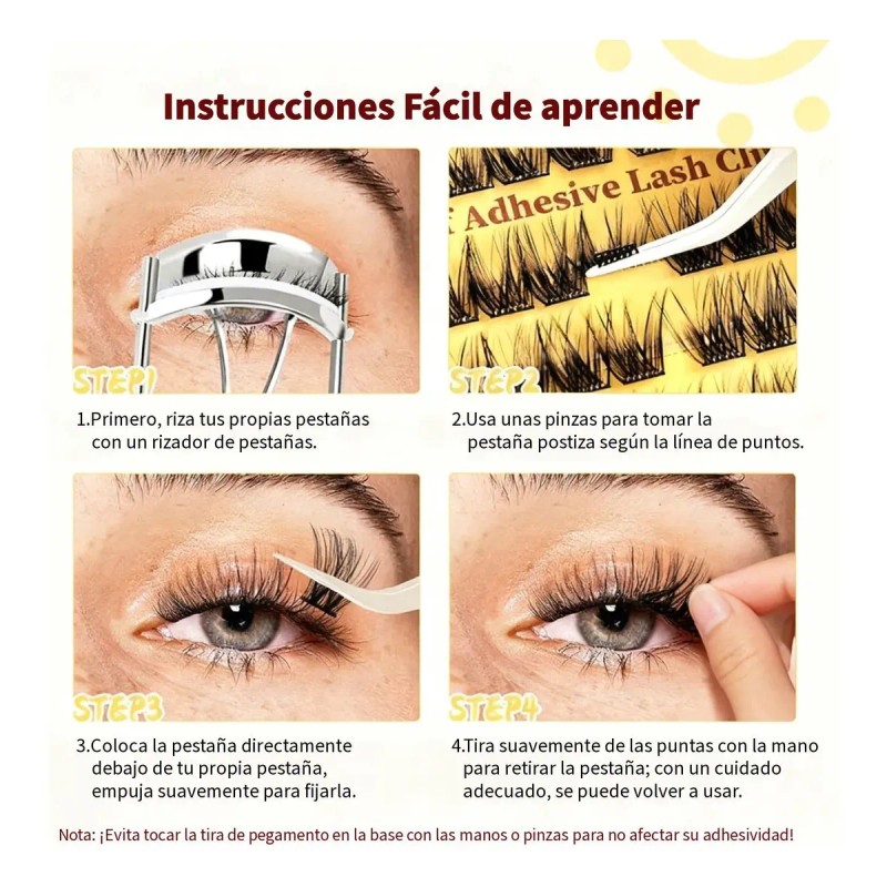 Kit De Pestañas Autoadhesivas Sin Necesidad De Pegamento
