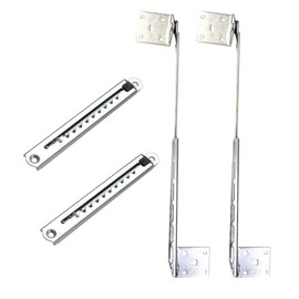 Lifting Rod Hinge 2PCS Desk 10 Gear Adjustable Angle Hinge Multi-Stage Hinge for Lifting Rod Lift up Desk Mechanism Table Lift Top Hardware for Desk Lids Drafting Tables (Silver, 10 Gear Double-Ended)