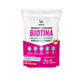 NATSA Biotina con Colágeno + Ácido Hialurónico y Vitamina E 500 grs