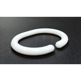 FAPBADRI - Anillos para cortina de ducha, material de plástico, color blanco, 100 unidades