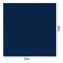 35'' Large Satin Head Scarf, Pirate Head Scarf, Silk Hair Scarf Bandanas Sleeping Head Wraps for Women and Men (Navy blue, 35 * 35 inch)