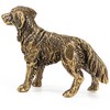 KH866 - Mini estatua dorada de latón para perro (3,7
