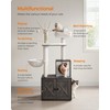 Feandrea Cat Tree with Litter Box Enclosure, 2-in-1 Modern Cat