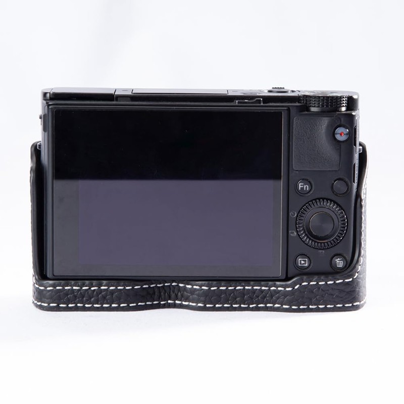 Vintage Genuine Leather Camera Case Handcrafted Half-Wrap Camera Case for