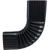 Aquabarrel 90 degree Aluminum Gutter Elbow Style B - Black,