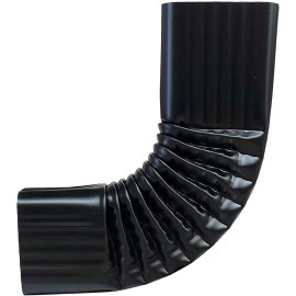 Aquabarrel 90 degree Aluminum Gutter Elbow Style B - Black, 3" x 4"