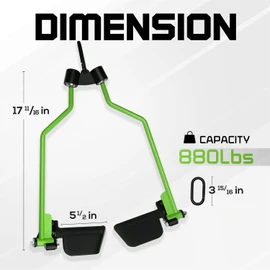 Yes4All 360-Degree Rotation Spreader Bar Cable Attachment / Ergonomic Neutral Adjustable Handles