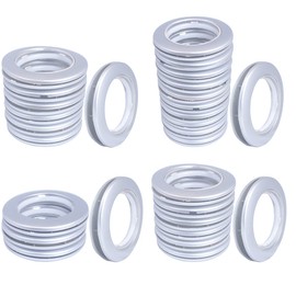 32 Pack Curtain Grommet, Inner Diameter 1-9/16"(40mm) Curtain Eyelet Rings Roman Ring grommet curtains grommets kit For casement eyelet tool Accessory (Silver)