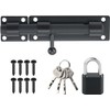 Sayayo Sliding Bolt Lock Barrel Bolt Latch Black Heavy Duty