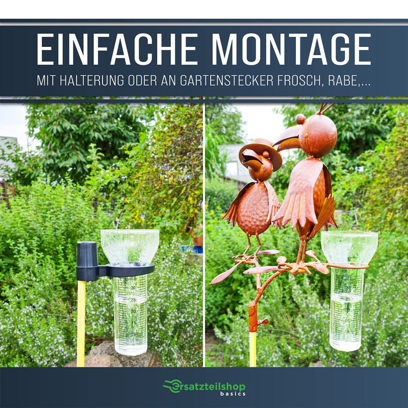 ersatzteilshop basics Rain Gauge Replacement Glass 35 mm/sqm for Frog,