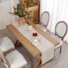 Embroidered Linen Table Runner Rustic Plaid Farmhouse Table Runners Checkered