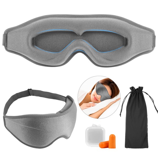 Sleep Mask Men Women Comfortable Side Sleepers 3D 100% Dark