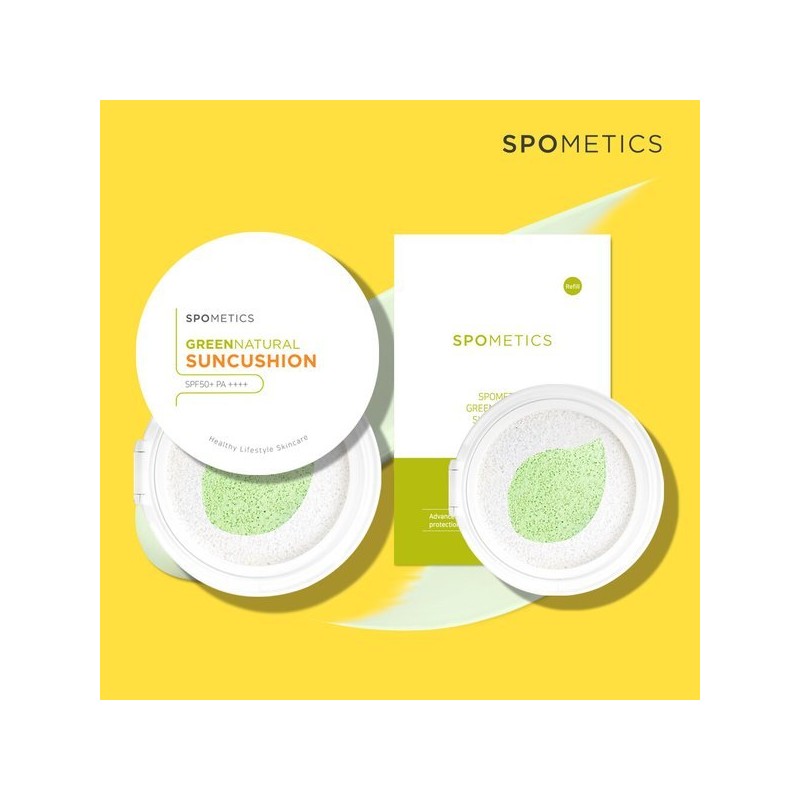 Spormetics 스포메틱스 그린네츄럴 빅 선쿠션 대용량 25g (본품+리필set) Spormetics Green