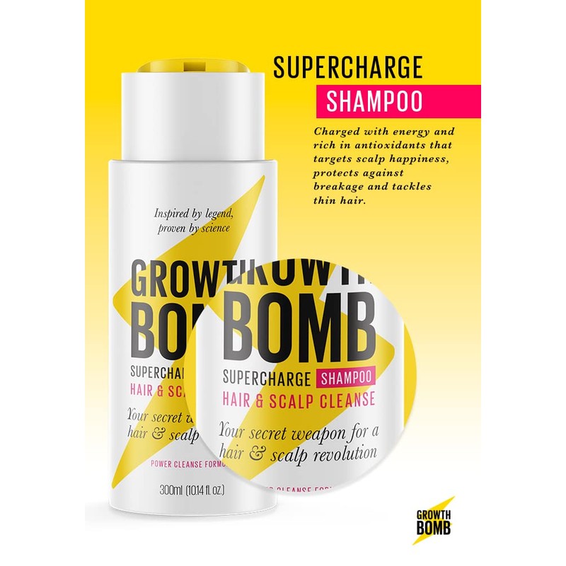 Growth Bomb Hair-Growth Strength & Length Power Cleanse Formula Shampoo