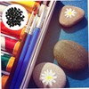 TEHAUX 50 Pcs Hand Painted Rocks DIY Pebble Art Perfect