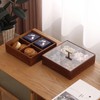 Container With Cover Convenient Candy Dispenser Wood Stylish Snack Storage