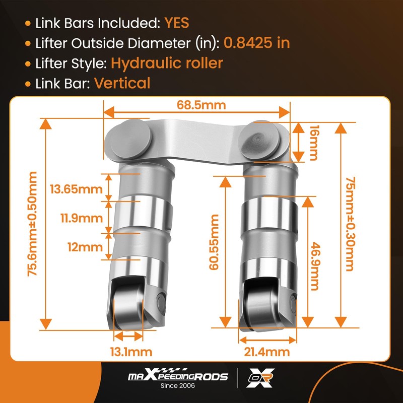 maXpeedingrods Roller Lifters for Chevy BBC Big Block V8 396