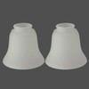 Anmire 2 Pack Frosted Ribbed Glass Shade, Bell Shaped Light