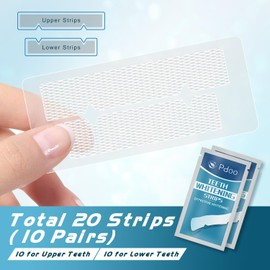 Teeth Whitening Strip 10 Treatments - Whitening Strips for Sensitive People, Fast Remove Smoking, Coffee, Wine Stains, Teeth Brightening Kit Pack of 20 Non-Slip Strips