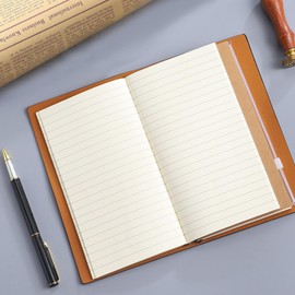 CECOMBINE A6 Motivational Notebook & Pen Set, Portable Storage & Work Diary Notebook Thank You Gift, May You Be Proud of the Work PU Leather Motivational Journal for Men Women Aesthetic Notebook