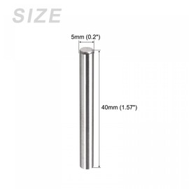 sourcing map Dowel Pin (5x40mm) 15Pcs, 304 Stainless Steel Shelf Support Pegs Pin Fastener Elements - for Metal Devices, Furniture Installation, Industrial, DIY