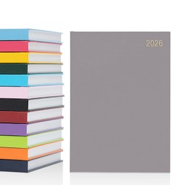 evelay 2026 Diary A4 Week to View Hardback Planner Organiser Journal Notebook for School Home Office Personal Use (A4, Grey)