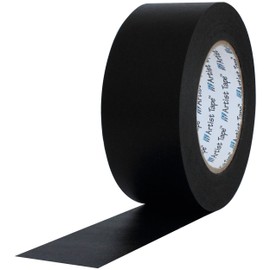 ProTapes Artist Tape Flatback Printable Paper Board  or Console Tape, 60 yds Length x 1" Width, Black (Pack of 36)