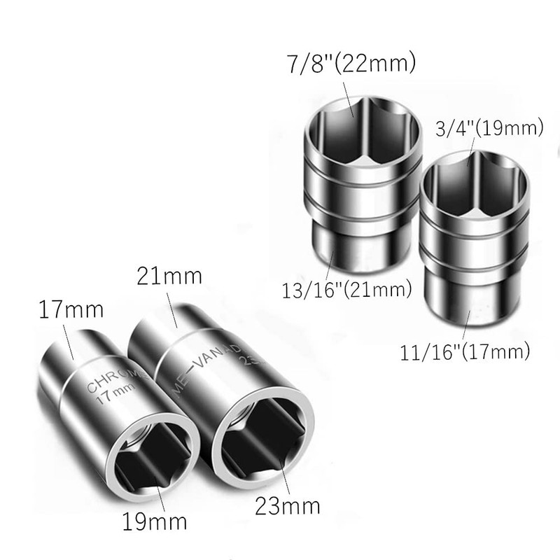 FLZOSPER Telescoping Extendable Wheel Lugs Wrench with Four SAE &