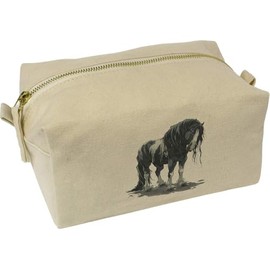 'Gothic Zombie Horse ' Canvas Wash Bag/Makeup Case (CS00038801)