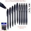 DIGNO Retractable Ballpoint Pens, BLACK, Fine Point (0.7mm), Pack of