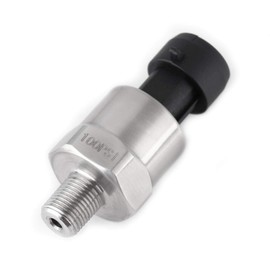 Pressure Transducer, 1/8NPT Thread Stainless Steel Pressure Transducer Sender Sensor 30/100 /150/200/300/500 psi for Oil Fuel Air Water(100psi)