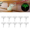 10pcs Luminous Camping Tent Pegs Set ABS 3 Hole Screw